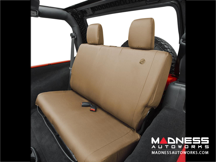 Jeep Wrangler Rear Seat Covers by Bestop Tan (2 door) MADNESS Autoworks Auto Parts and
